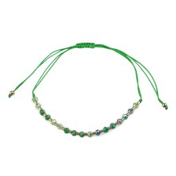 Náramek shamballa broušené korálky s AB efektem, barva 14 zelená
