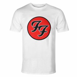 tričko pánské Foo Fighters - Logo - WHT - ROCK OFF - FOOTS04MW