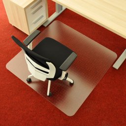 Průhledná ochranná podložka pod židli na koberec FLOMA OCMat Profi - 120 x 120 x 0,2 cm