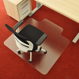 Průhledná ochranná podložka pod židli na koberec FLOMA OCMat Profi - 120 x 120 x 0,2 cm