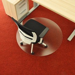 Průhledná ochranná podložka pod židli na koberec FLOMA OCMat Profi - 120 x 120 x 0,2 cm