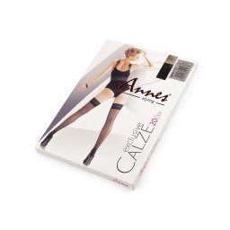 Dámské punčochy samodržící 20 den, barva 2 (vel. 3/4) nero