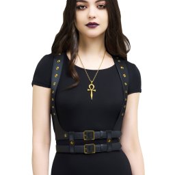 postroj KILLSTAR - Ivy Harness - Black/Gold - KSRA012441