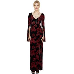 šaty dámské KILLSTAR - Pandora's Rose - Black/Red - KSRA013581