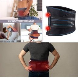Bederní pás - USB vyhřívací masážní pás na kříže elastický (3 úrovně ohřevu)