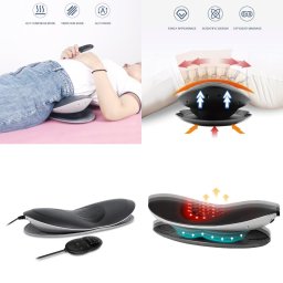 Masážní přístroj na záda s infračerveným ohřevem a trakcí na kříže + 3 módy