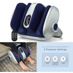 Masážní přístroj na nohy s vyhříváním 60W a tlakovou masáží + dálkové ovládání