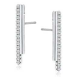 Lafira stříbrné náušnice Stick Crystal Z2176