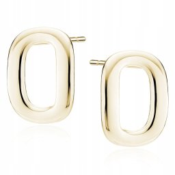 Lafira pozlacené stříbrné náušnice Oval Z2194EG