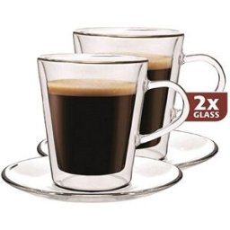 Maxxo Termo skleničky DF909 s podšálkem 2ks 220ml