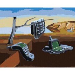 Diamondi - ROZTEKLÉ MOBILY - INSPIRACE SALVADOR DALÍ, 40x50 cm, vypnuté plátno na rám