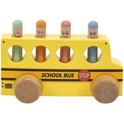 New Classic Toys Pop-up vyskakovací kolíčky - školní autobus