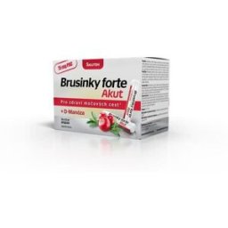 Salutem Pharma Salutem Brusinky Forte Akut 1500 mg + D-Manosa 2000 mg 10 ampulí, lesní plody