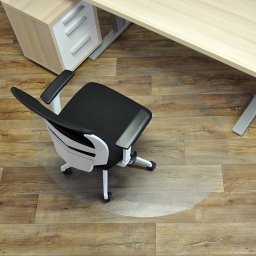Průhledná ochranná podložka pod židli na hladké povrchy FLOMA OCMat Profi - 150 x 120 x 0,15 cm