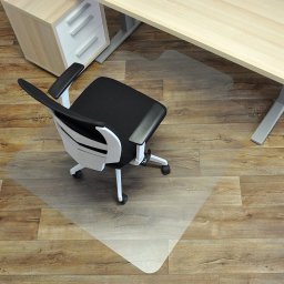 Průhledná ochranná podložka pod židli na hladké povrchy FLOMA OCMat Profi - 150 x 120 x 0,15 cm