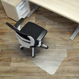 Průhledná ochranná podložka pod židli na hladké povrchy FLOMA OCMat Profi - 150 x 120 x 0,15 cm