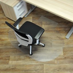 Průhledná ochranná podložka pod židli na hladké povrchy FLOMA OCMat Profi - 150 x 120 x 0,15 cm