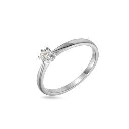 Zásnubní diamantový prsten z bílého zlata Casey, 14K IZBR260A