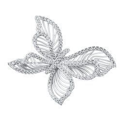 Silvego Stříbrná brož motýl Zayra s Brilliance Zirconia - KRM12644BR