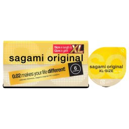 Sagami Original 0,02 XL - kondom - extra velk - 61mm - 6 ks