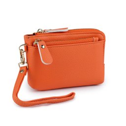 Malá peněženka / mincovka / klíčenka 9x13 cm, barva 2 oranžová