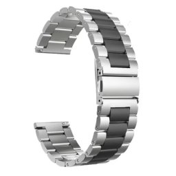 Gaira® Řemínek na hodinky 3304 stříbrno-černý, Šířka řemínku 20 mm