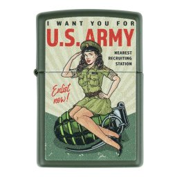 Zapalovač ZIPPO U.S. ARMY Enlist Pin Up benzínový