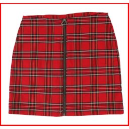 sukně dámská URBAN CLASSICS - Checker - red/blk - POŠKOZENÉ - MY1351