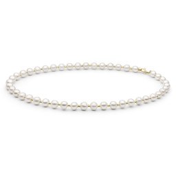 Silvego Zlatý náhrdelník Magestic ze žlutého zlata s bílou přírodní sladkovodní perlou - 8 mm - GRP685NGYFWP