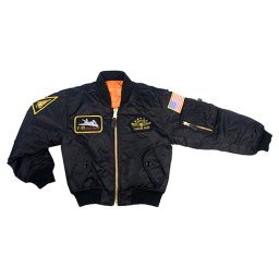 Bunda dětská TOP GUN MA1 FLIGHT ČERNÁ vel. XL