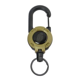 KOMBAT klíčenka HEAVY DUTY s navijákem a karabinou COYOTE