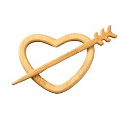 Gaira® Dřevěná brož Srdce se šípem 3923