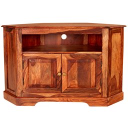 indickynabytek.cz - TV stolek 110x70x50 rohový z indického masivu palisandr / sheesham