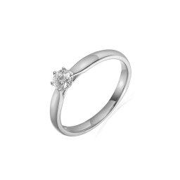 Lab grown diamantový zásnubní prsten Larya, bílé zlato 14K IZLG608A