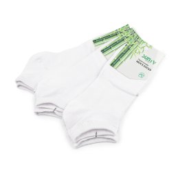 Bambusové ponožky kotníkové unisex, barva 8 (vel. 43-46) bílá