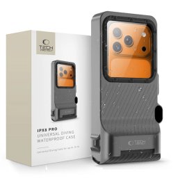 Tech-Protect IPX8 Pro univerzální potápěčské vodotěsné pouzdro - Černá/šedá