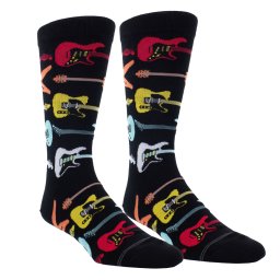 ponožky NOVELTY ELECTRIC GUITARS CREW - BLACK - PERRI´S SOCKS - PSD312-001-O-M