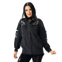 bunda dámská VIXXSIN - DYANI - BLACK STONEWASH - J-DYNI-BST