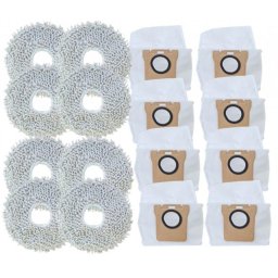 Mopy a sáčky pro DREAME L10/L20, S10/X20, Xiaomi Robot Vacuum 5/5 Pro, S10, X10/X20, sada 8+8ks