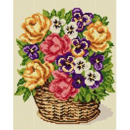 Sestava pro vyšívání křížkovým stehem Malwina 24x30cm - č. 6019