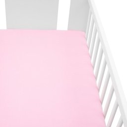 Jersey prostěradlo do postýlky New Baby 120x60 růžové
