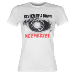 tričko dámské System Of A Down - Mezmerize Clock - White - HYBRIS - WMX-5-SOAD003-H95-11-WH