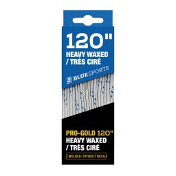 Tkaničky do bruslí Blue Sports PRO GOLD HEAVY WAXED White 72 palců = 182cm