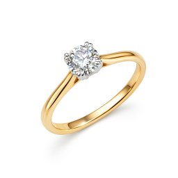 Zásnubní prsten s lab-grown diamantem Esther, kombinované zlato 14K IZLG1560