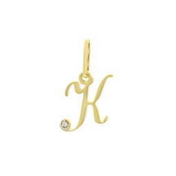 Silvego Diamantový přívěsek písmeno K ze žlutého zlata 0,004 ct - FNND22570KPGYD
