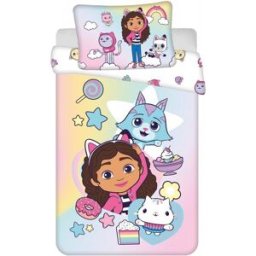 Jerry Fabrics Povlečení do postýlky Gabbys Dollhouse Sugar dream baby 100 × 135 cm, 40 × 60 cm