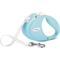 Páskové vodítko Flexi Puppy 2 m, 12 kg světle modré