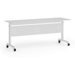 B2B Partner Mobilní stůl PRIMO MOBI, 180x60 cm, bílá podnož, bílá