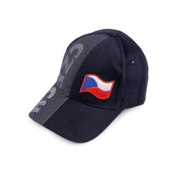 Bavlněná kšiltovka CZECH unisex, barva 5 modrá tmavá