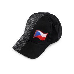 Bavlněná kšiltovka CZECH unisex, barva 6 černá